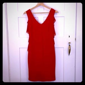 Low-back Cocktail Dress with Ruffle detailing